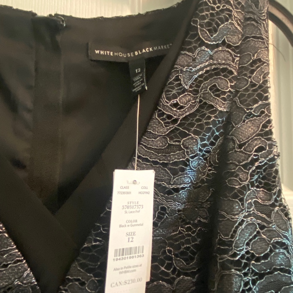 Sleeveless Bonded Lace Fit-And-Flare Dress